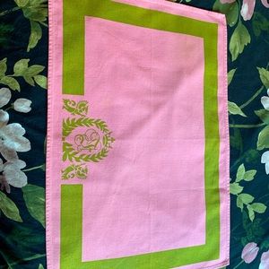 Vintage Linens - Pink and Green Monogram